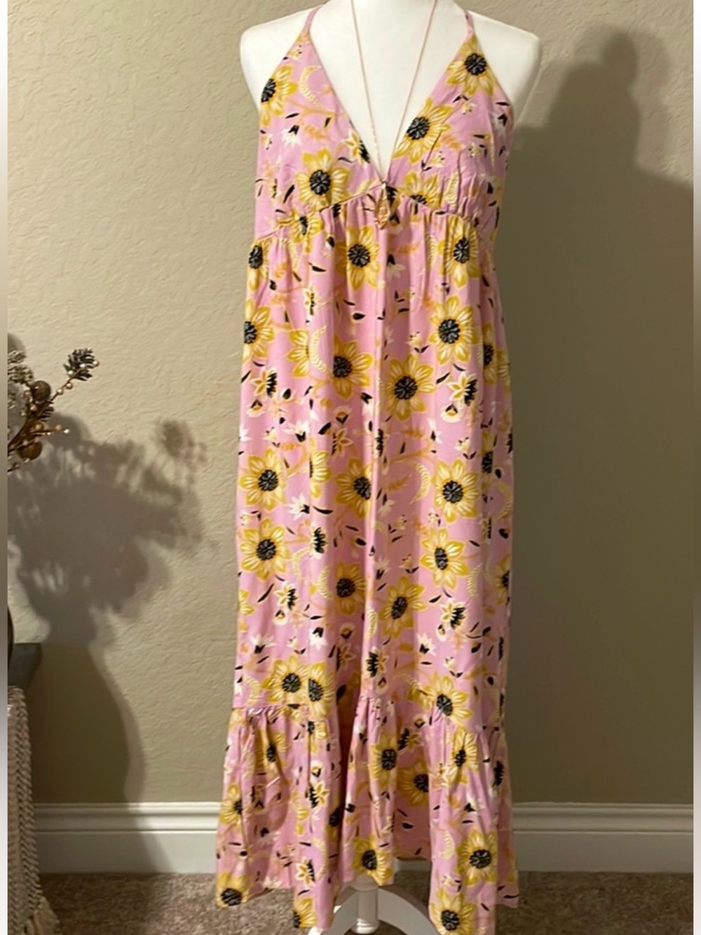 LOFT Floral Halter Maxi Dress